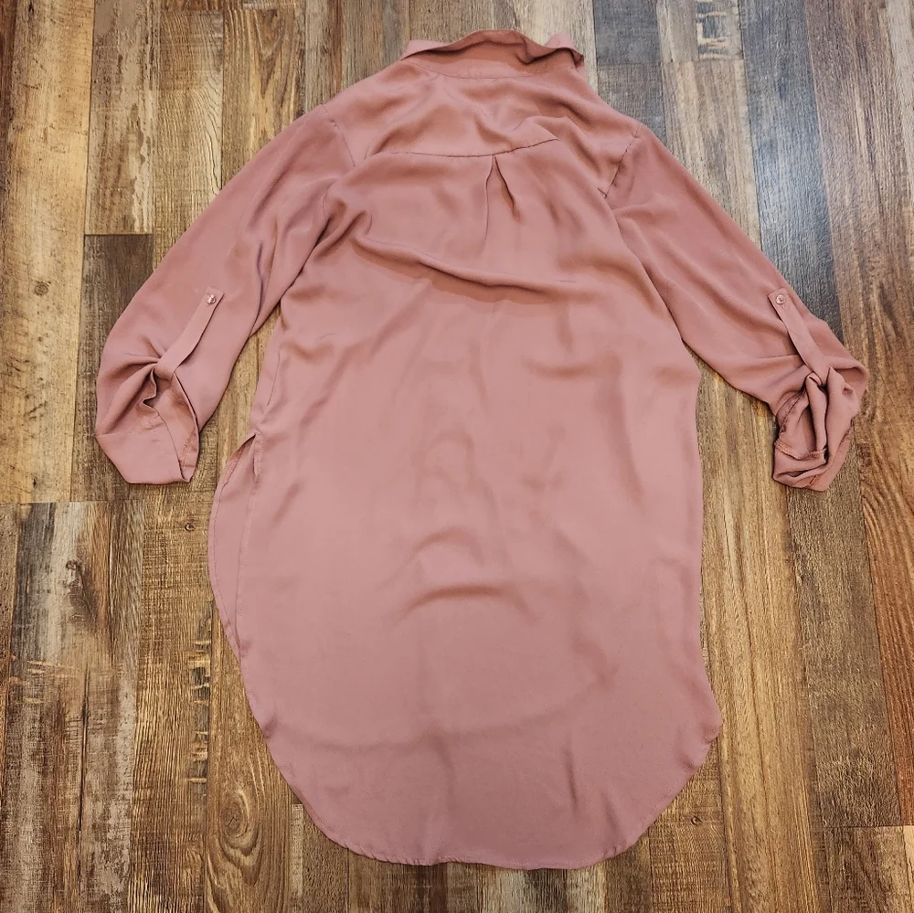 BKE Red Long Button Down Shirt - Picture 4 of 5